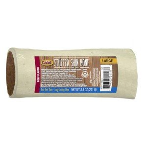 Cadet Stuffed Shin Bone - Highly Digestible, High Protein, Long-Lasting Dog Chew Bone for Aggressive Chewers, Supports Dental Health, - Bully Stick Flavor, Large (1 Count)