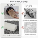 JOEJOY Orthopedic Dog Bed for Large Dogs, Large Dog Couch Bed, U Shape Memory Foam Dog Bed with Removable Washable Cover, Waterproof Lining, Comfy Bolster, 35" x 25" x 6.5", Brown