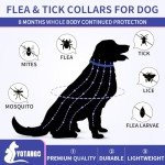 YOTANGO 4 Pack Flea Collar for Dogs, Dog Flea Collar Waterproof, 32 Months Flea and Tick Prevention for Dogs, Dog Flea and Tick Treatment, Adjustable Flea and Tick Collar for Dogs Puppy(Blue&Pink)