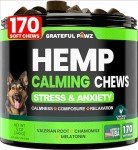 Hemp Calming Chews for Dogs - Dog Calming Chews - 170 Anxiety Relief Treats - Hemp Oil - Dog Calming Treats - Sleep Calming Aid - Advanced Calming Health Joint Support Supplement - Separation, Barking