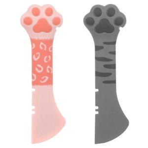 2 Pcs Dog Cat Food Spoon Cat Wet Food Spoon Silicone Pet Food Can Opener Spatula Scoop Mixing Spoons Mini Spatula for Pet Canned Food Cute Paw Cat Food Spoon for Wet Food Small Feeding Jars Spatulas