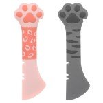 2 Pcs Dog Cat Food Spoon Cat Wet Food Spoon Silicone Pet Food Can Opener Spatula Scoop Mixing Spoons Mini Spatula for Pet Canned Food Cute Paw Cat Food Spoon for Wet Food Small Feeding Jars Spatulas