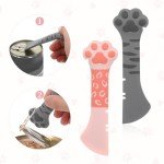 2 Pcs Dog Cat Food Spoon Cat Wet Food Spoon Silicone Pet Food Can Opener Spatula Scoop Mixing Spoons Mini Spatula for Pet Canned Food Cute Paw Cat Food Spoon for Wet Food Small Feeding Jars Spatulas