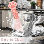 2 Pcs Dog Cat Food Spoon Cat Wet Food Spoon Silicone Pet Food Can Opener Spatula Scoop Mixing Spoons Mini Spatula for Pet Canned Food Cute Paw Cat Food Spoon for Wet Food Small Feeding Jars Spatulas