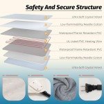 PatiencET Heated Cat Bed, 18'' x 18'' Temperature Adjustable Cat Dog Heating Pad with Timer Indoor, Pet Heating Pad for Cats Dogs, Cat Warming Pad Bed with Metals Chew Resistant Cord