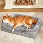 Kimpets Orthopedic Dog Bed for Small Medium Dogs, Waterproof Dog Sofa Beds Medium, Supportive Foam Pet Couch Bed with Removable Washable Cover, Waterproof Lining and Nonskid Bottom Gray