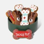 Thoughtfully Pets, Get Well Dog Cookies Gift Set, Crunchy Dog Treats Includes Colorfully Hand Decorated Get Well Themed Dog Biscuits to Brighten Their Day, Pack of 8