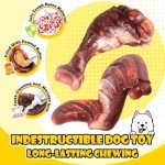 Dog Chew Toys for Aggressive Chewers: 2 Pack Indestructible Dog Toy, Tough Dog Toys for Large Dogs, Dog Bones Nylon Toys for Small, Medium, Large Breed to Keep Them Busy