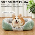 Dog Beds Small Medium Large Size Dog, Cat Beds for Indoor Cats Washable, Rectangle Calming Sleeping Warming Orthopedic Puppy Dog Beds, Non-Slip Bottom Breathable Soft Couch