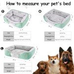 Dog Beds Small Medium Large Size Dog, Cat Beds for Indoor Cats Washable, Rectangle Calming Sleeping Warming Orthopedic Puppy Dog Beds, Non-Slip Bottom Breathable Soft Couch