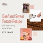Ollie Beef and Sweet Potato Jerky Recipe Dog Treats - Dog Jerky Treats All Natural - Healthy Dog Treats - Beef Jerky for Dogs - Real Meat Dog Treats 5 Oz.