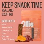 Ollie Beef and Sweet Potato Jerky Recipe Dog Treats - Dog Jerky Treats All Natural - Healthy Dog Treats - Beef Jerky for Dogs - Real Meat Dog Treats 5 Oz.
