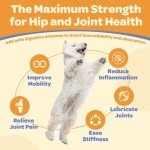 Glucosamine for Dogs, Joint Supplement for Dogs, 180 Counts, Chondroitin, Omega-3, MSM, Turmeric for Pain Relief, Dog Joint Supplement with Calcium for Bone Health, Chicken Flavored Crunchy Chews