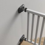 ICERO - Baby Gate Wall Protector - Protect Walls & Doorways from Pet & Dog Gates - for Child Pressure Mounted Stair Safety Gate- 4 Pack, Black