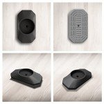 ICERO - Baby Gate Wall Protector - Protect Walls & Doorways from Pet & Dog Gates - for Child Pressure Mounted Stair Safety Gate- 4 Pack, Black