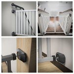 ICERO - Baby Gate Wall Protector - Protect Walls & Doorways from Pet & Dog Gates - for Child Pressure Mounted Stair Safety Gate- 4 Pack, Black