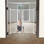 ICERO - Baby Gate Wall Protector - Protect Walls & Doorways from Pet & Dog Gates - for Child Pressure Mounted Stair Safety Gate- 4 Pack, Black