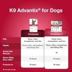 K9 Advantix Flea, Tick & Mosquito Prevention for Dogs 11-20 lbs. | Flea Drops for Medium Dogs | Apply Monthly | 2 Treatments