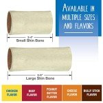 Cadet Stuffed Shin Bones - Highly Digestible, High Protein, Long-Lasting Dog Chew Bone for Aggressive Chewers, Supports Dental Health, - Peanut Butter Flavor, Small (3 Count)
