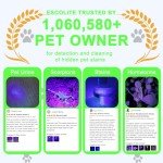 ESCO LITE Escolite UV Flashlight Black Light, 51 LED 395 nM Ultraviolet Blacklight Detector for Dog Urine, Pet Stains and Bed Bug