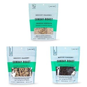 Bocce's Bakery Sunday Roast Assorted Treat Bundle for Dogs, Wheat-Free Everyday Dog Treats, Made with Real Ingredients, Baked in The USA, All-Natural Soft & Chewy Cookies, Biscuits & Training Treats