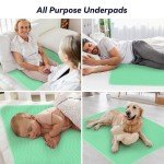 4 Pack 36” x 36” Extra Heavy Absorbency Washable Underpads, Waterproof Quick Drying Nursing Pads Incontinence Bed Pads, Reusable Washable Pee Pads for Dogs, Diaper Changing & Adults