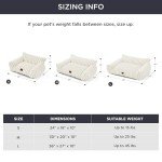 Bedsure Cute Cat Couch for Pets - Fluffy Small Dog Sofa with Premium Soft Corduroy Fleece, Pet Sofa with Removable Washable Cover, Supportive Dog Couch Bed for Small Medium Dogs, 30inch, Cream