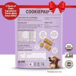 Cookie PAL Sweet Potato Dog Treats with Flaxseed, Crunchy Human Grade USDA Organic Dog Treats, Dog Training Treats, Puppy Treats for Training, Biscuits, 10oz (Pk of 3)