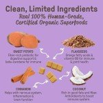 Cookie PAL Sweet Potato Dog Treats with Flaxseed, Crunchy Human Grade USDA Organic Dog Treats, Dog Training Treats, Puppy Treats for Training, Biscuits, 10oz (Pk of 3)