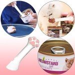 Sheldamy Silicone Pet Food Spoon, Cat Food Can Opener Paw, Wet or Dry Food Short Spoon for Cat Dog With Mini Spatula