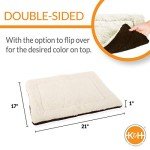 K&H PET PRODUCTS Self-Warming Cat Bed Pad, Self-Heating Thermal Cat and Dog, Cat Warmer Mat for Feral and Indoor Cats, Oatmeal/Chocolate 21 X 17 Inches