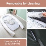 DMTINTA Fluffy Dog Bed Warming Cozy Soft Dog Couch Bed Washable Calming Dog Sofa Cozy Soft Pet Bed for Small Medium Dogs and Cats,29.5“L×21.7”W×7.1“Th