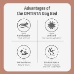 DMTINTA Fluffy Dog Bed Warming Cozy Soft Dog Couch Bed Washable Calming Dog Sofa Cozy Soft Pet Bed for Small Medium Dogs and Cats,29.5“L×21.7”W×7.1“Th