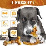 Apasiri Dog Toys for Aggressive Chewers: 3-Pack Indestructible Dog Toys for Large Dogs, Real Bacon Flavored, Tough Dog Chew Bones for Medium/Large Breed Dogs, Durable Dog Chew Toys to Keep Them Busy