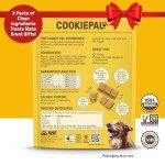Cookie PAL Dog Treats, Crunchy Peanut Butter Dog Treats, Human Grade USDA Organic Dog Treats, Natural Dog Treats, Puppy Training, Biscuits, 10oz (Pk of 3)