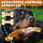Apasiri Dog Toys for Aggressive Chewers: 3-Pack Indestructible Dog Toys for Large Dogs, Real Bacon Flavored, Tough Dog Chew Bones for Medium/Large Breed Dogs, Durable Dog Chew Toys to Keep Them Busy