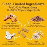 Cookie PAL Dog Treats, Crunchy Peanut Butter Dog Treats, Human Grade USDA Organic Dog Treats, Natural Dog Treats, Puppy Training, Biscuits, 10oz (Pk of 3)