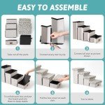 COZY KISS Dog Stair for Small Dogs with Storage, 17.7" H Foldable Pet Step with Soft Leakproof Cover, Older Cat Ramp for Couch Sofa Bed, Lightweight, Comfort, 33x13x17.7 inch, 4 Tiers, Leopard