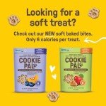 Cookie PAL Dog Treats, Crunchy Peanut Butter Dog Treats, Human Grade USDA Organic Dog Treats, Natural Dog Treats, Puppy Training, Biscuits, 10oz (Pk of 3)