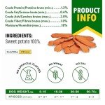 Sweet Potato Dog Treats Chips - All Natural Pet Snack Chews - Grain Free & Human Grade Dried Snacks in Bulk - Best Jerky for Training Small & Large Dogs