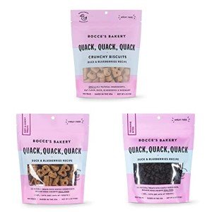 Bocce's Bakery Quack, Quack, Quack Treat Bundle for Dogs, Wheat-Free Everyday Dog Treats, Made with Real Ingredients, Baked in The USA, All-Natural Soft & Chewy Cookies, Biscuits & Training Treats