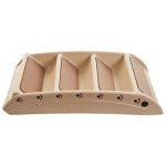 Pet Stairs - Home and Vehicle Foldable Nonslip Dog Steps with 4-Step Design - For Puppies, Kittens, and Other Small Pets by PETMAKER (Tan)