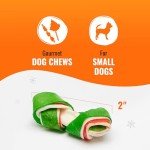 Good 'n' Fun Triple Flavor Mini Bones Chews for Dogs, 6 Count, Treat Your Small Dog to Holiday Chews Made with Real Beef Hide, Chicken and Artificial Mint Flavor