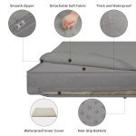 Easy-Going Dog Bed for Medium Dogs, Egg Crate Foam Dog Bed with Removable Washable Cover and Non-Slip Bottom, Waterproof and Machine Washable Pet Bed Cover (30x20x3 in, Grey)