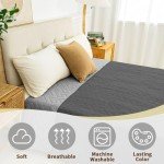 Ameritex 100% Waterproof Dog Bed Blankets Double Sided Dog Couch Cover Knurling Pattern pet Bed Cover Reversible Furniture Couch Sofa Car for Puppy Kids (30x70 Inch(Pack of 1), Darkgrey/lightgrey)