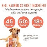 Waggin' Train Salmon Jerky Tenders for Skin & Coat Support for Dogs - 12 oz Pouch - Grain Free, High Protein Dog Treat