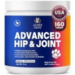 ALFIE'S CHOICE Hip and Joint Chews for Dogs - Advanced Hemp & Glucosamine for Dogs, Hip Joint Supplement for Dogs, Chicken Flavor Dog Joint Supplement Large Breed & Small Breed - 12 oz, Appx 160 Ct