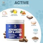 ALFIE'S CHOICE Hip and Joint Chews for Dogs - Advanced Hemp & Glucosamine for Dogs, Hip Joint Supplement for Dogs, Chicken Flavor Dog Joint Supplement Large Breed & Small Breed - 12 oz, Appx 160 Ct