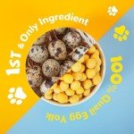 PAWUP Freeze Dried Quail Egg Yolk Pet Treats, Freeze-Dried Pet Food for Dogs, Cats, Pure Fresh Ingredient, 9.2 oz, Rawhide Free, Gluten&Grain Free