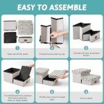 COZY KISS Pet Stair for Small Dogs with Storage, 10" H Foldable Dog Ramp with Soft Leakproof Cover, Older Cat Steps for Chair Couch Sofa, Lightweight, Comfort, 19.7x13x9.6 inch, Leopard, 2 Tiers